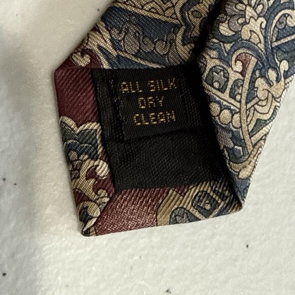Vintage Etienne Aigner Men's Silk Paisley Neck Tie Wide 58" - Picture 5 of 5